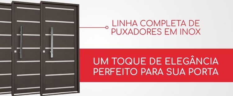 Puxador Aço Inox Porta Pivotante Gravatá